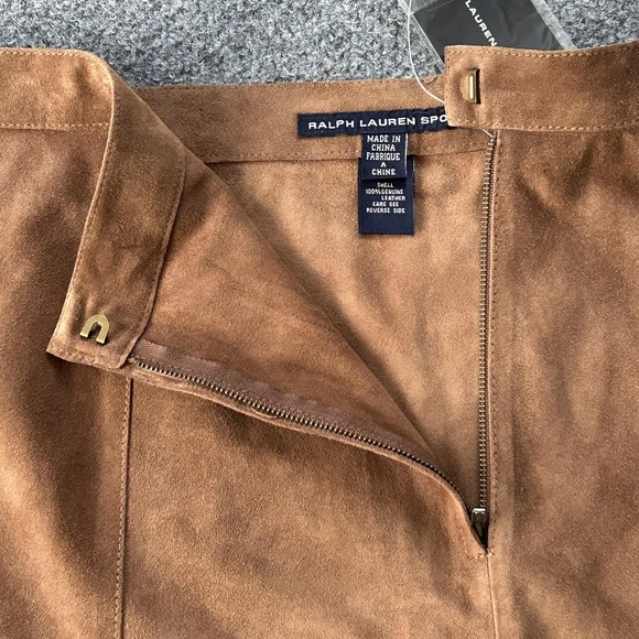 Ralph Lauren Sport RIDGWAY Suede Fringe Skirt Womens 14 Western Boho NWT Vintage - Picture 11 of 11
